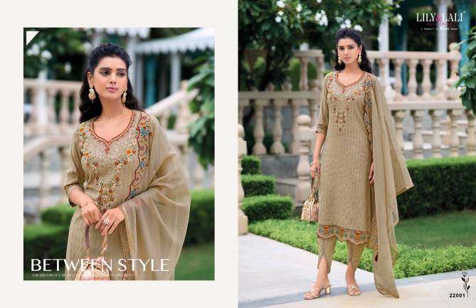 Masoom By Lily And Lali Jacquard Viscose Silk Kurti With Bottom Dupatta Wholesale Online